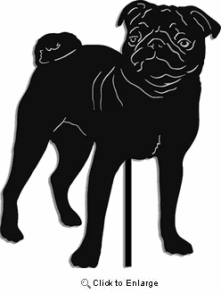 Pug Garden Stake