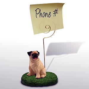 Pug Note Holder (Fawn)