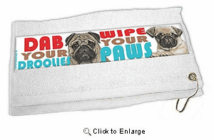 Pug Paw Wipe Towel