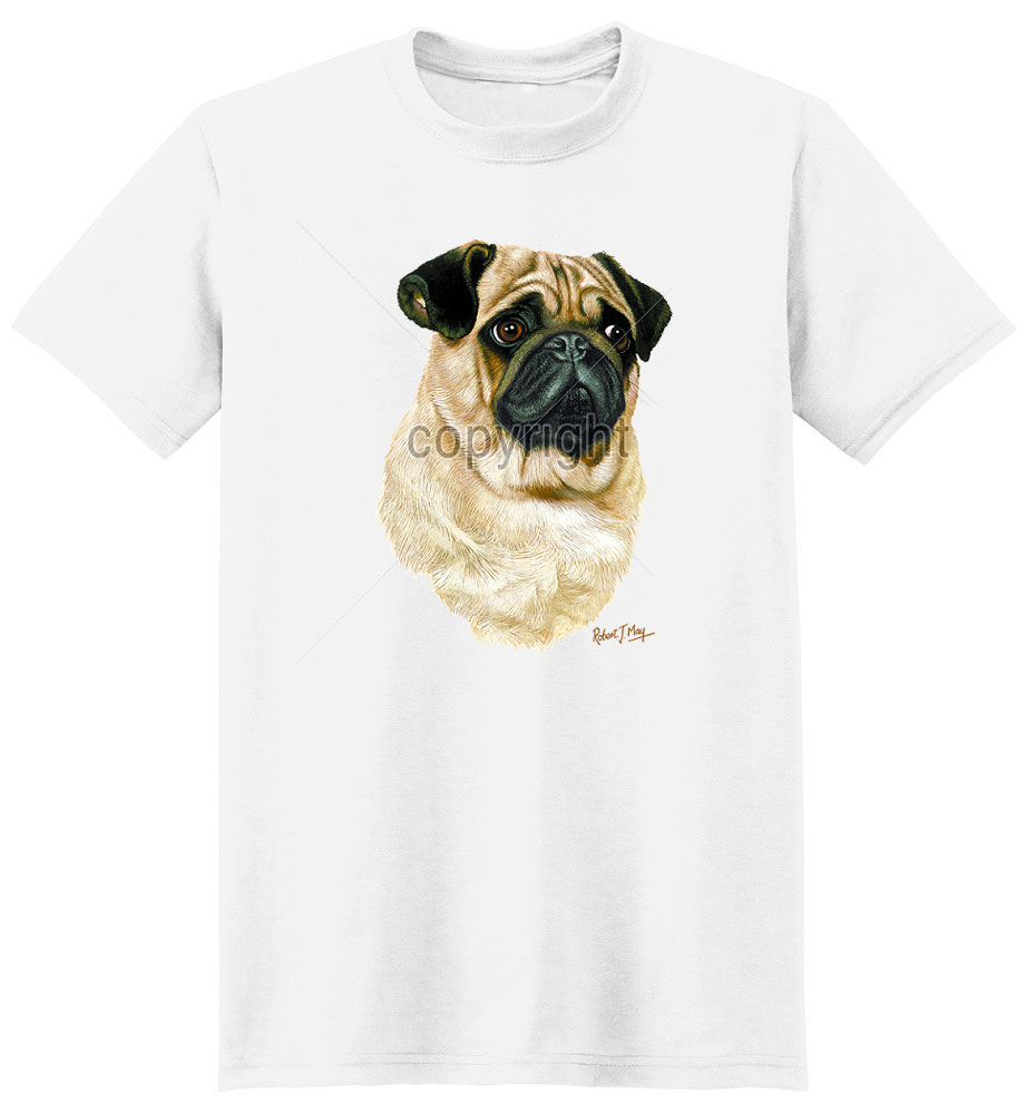 Pug T Shirt by Robert May