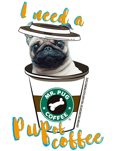 Pug T Shirt - Coffee Mug