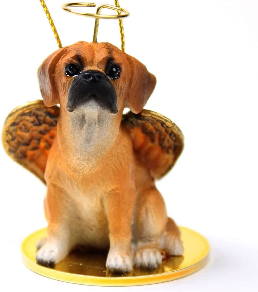 Puggle Angel Ornament Brown