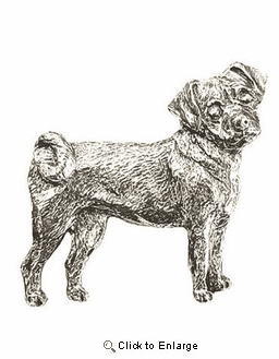 Puggle Pewter Pin