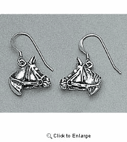 Quarter Horse Earrings Sterling Silver