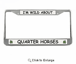 Quarter Horse License Plate Frame