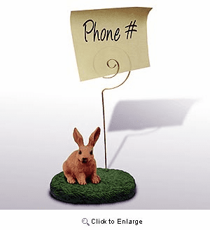 Rabbit Note Holder (Brown)