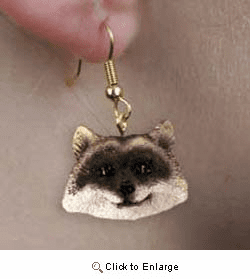 Raccoon Authentic Earrings