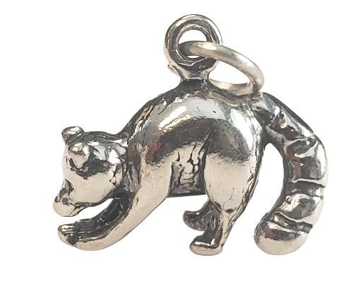 Raccoon Sterling Silver Charm