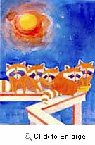Raccoon Garden Flag