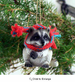 Raccoon Tiny One Christmas Ornament