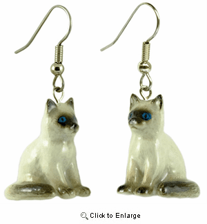 Ragdoll Cat Porcelain Earring's