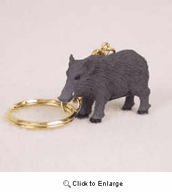 Razorback Hog Keychain