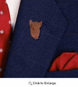 Razorback Hog Pin Hand Painted Resin