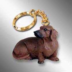 Red Dachshund Keychain