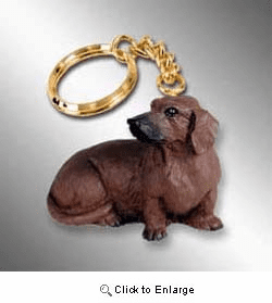 Red Dachshund Keychain