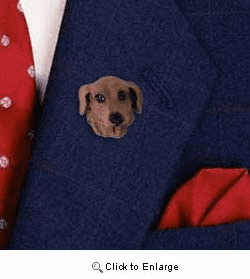 Red Dachshund Pin Hand Painted Resin