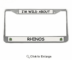 Rhinoceros License Plate Frame
