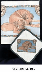 Rhodesian Ridgeback Dish Towel & Potholder