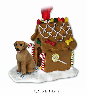 Rhodesian Ridgeback Gingerbread House Christmas Ornament
