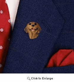 Rhodesian Ridgeback Lapel Pin Hand Painted Resin