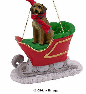 Rhodesian Ridgeback Sleigh Ride Christmas Ornament