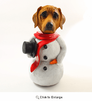 Rhodesian Ridgeback Snowman Christmas Decoration