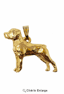 Rottweiler 24K Gold Plated Pendant