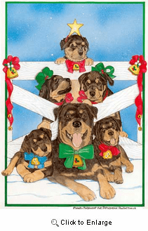 Rottweiler Christmas Cards Family Tree