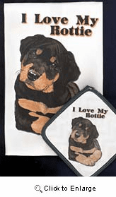 Rottweiler Dish Towel & Potholder