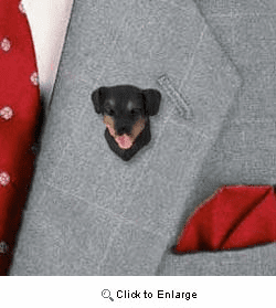 Rottweiler Pin Hand Painted Resin