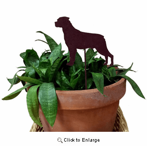 Rottweiler Plant Stake