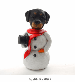 Rottweiler Snowman Christmas Decoration