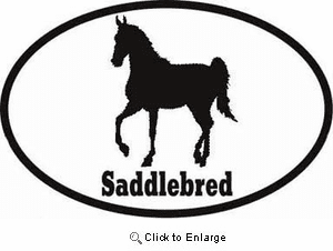 Saddlebred Horse Bumper Sticker Euro