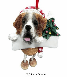 Saint Bernard Christmas Tree Ornament - Personalize
