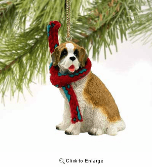 Saint Bernard Tiny One Christmas Ornament Rough Coat