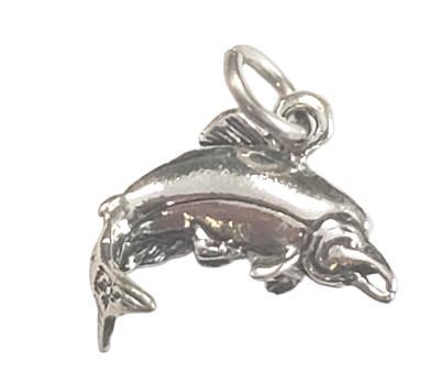 Salmon Sterling Silver Charm