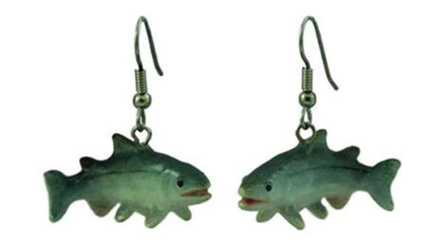 Salmon Hand Painted Porcelain Earring's