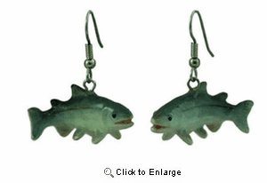 Salmon Hand Painted Porcelain Earring's