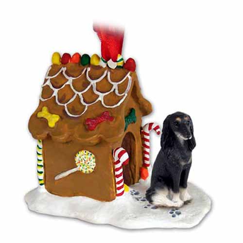 Saluki Gingerbread House Christmas Ornament