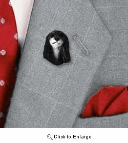 Saluki Pin Hand Painted Resin