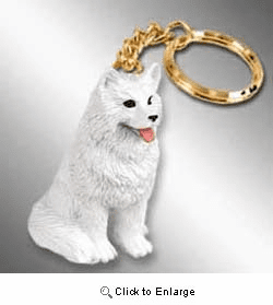 Samoyed Keychain