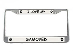 Samoyed License Plate Frame