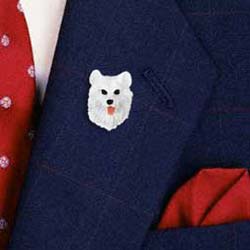 Samoyed Pin Hand Painted Resin