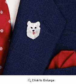 Samoyed Pin Hand Painted Resin