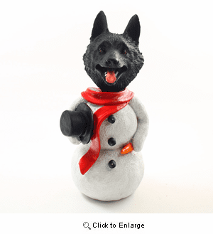 Schipperke Snowman Christmas Decoration