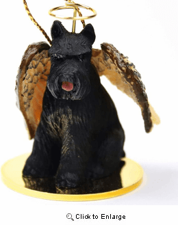 Schnauzer Angel Ornament Black