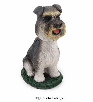 Schnauzer Bobblehead Gray
