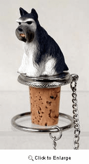 Schnauzer Bottle Stopper (Gray)