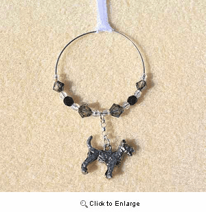 Schnauzer Car Charm - Sun Catcher