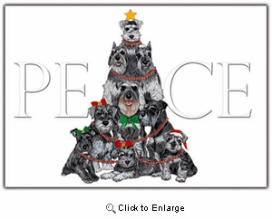 Schnauzer Christmas Cards Peace